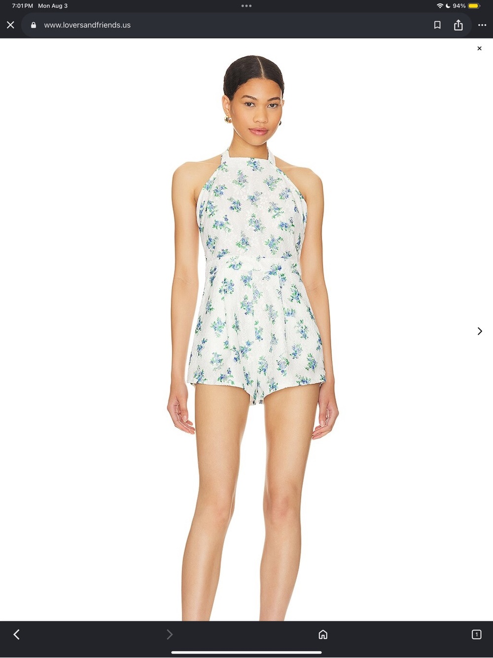 NWOT Lovers + Friends Winnie Romper, size XS